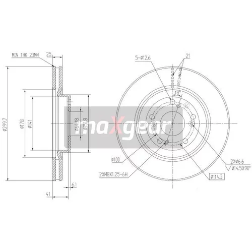 Brzdový kotúč 19-2301 /MaXgear/ - obr. 1