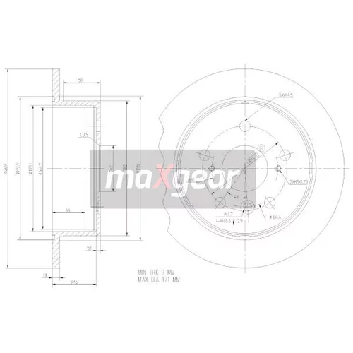 Brzdový kotúč MAXGEAR 19-2347