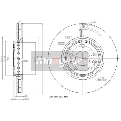 Brzdový kotúč 19-2363 /MaXgear/ - obr. 2
