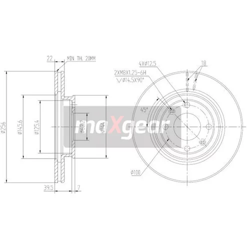 Brzdový kotúč 19-2376MAX /MaXgear/ - obr. 2