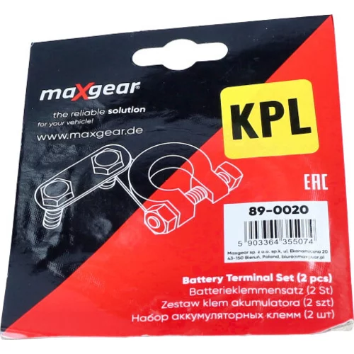 Svorka pólu batérie 89-0020 /MaXgear/ - obr. 1