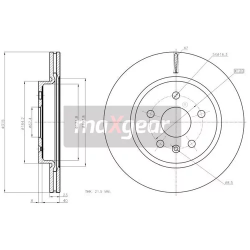 Brzdový kotúč 19-2368 /MaXgear/ - obr. 2