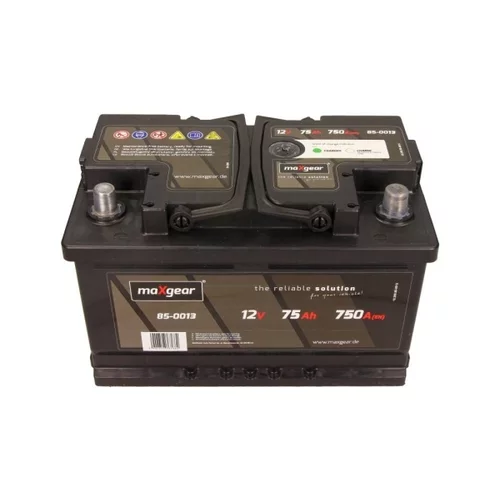 Autobatéria 85-0013  12V 75Ah 750A (+) vpravo - s indikátorom nabitia /MaXgear/ - obr. 1