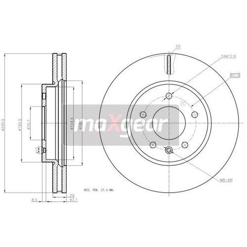 Brzdový kotúč MaXgear 19-2369MAX