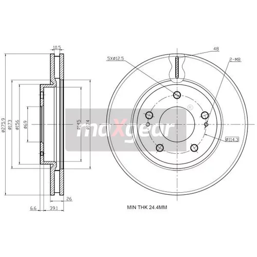 Brzdový kotúč 19-2388 /MaXgear/ - obr. 2