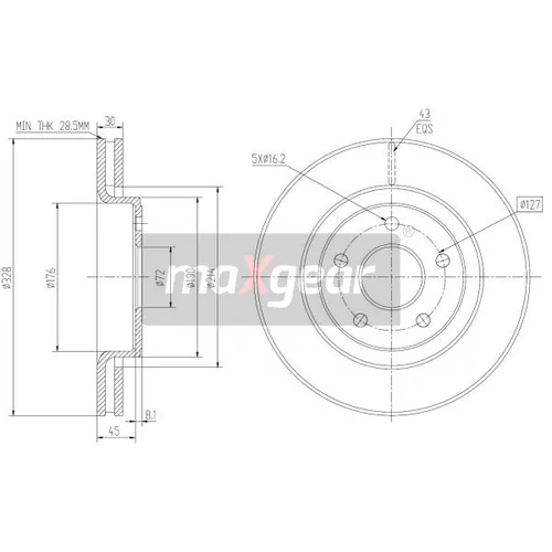 Brzdový kotúč 19-2323 /MaXgear/ - obr. 1