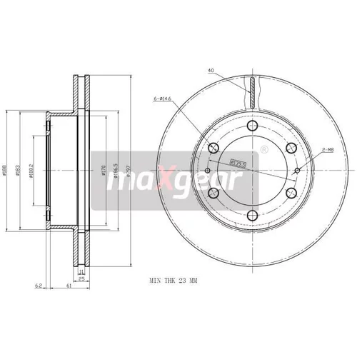 Brzdový kotúč 19-2350 /MaXgear/ - obr. 2