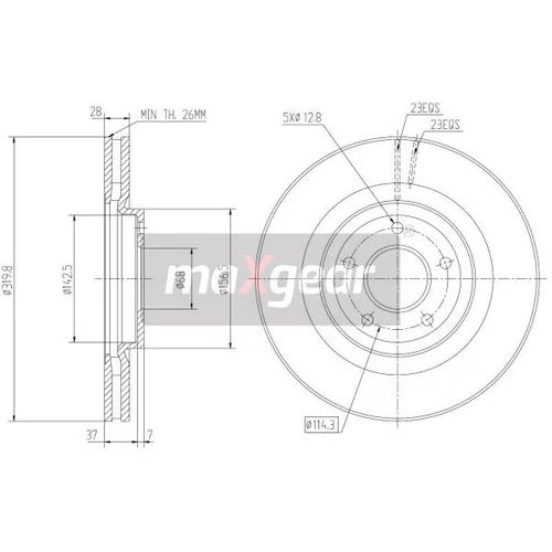 Brzdový kotúč 19-2364 /MaXgear/ - obr. 2