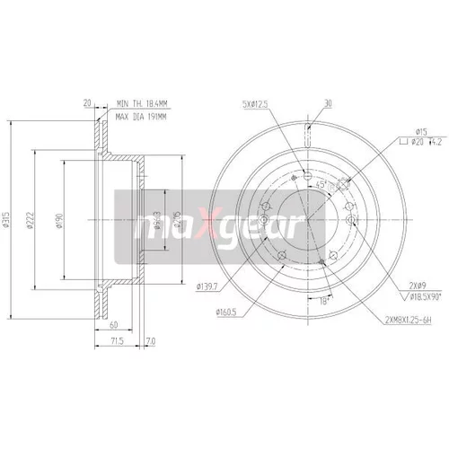 Brzdový kotúč 19-2372 /MaXgear/ - obr. 2
