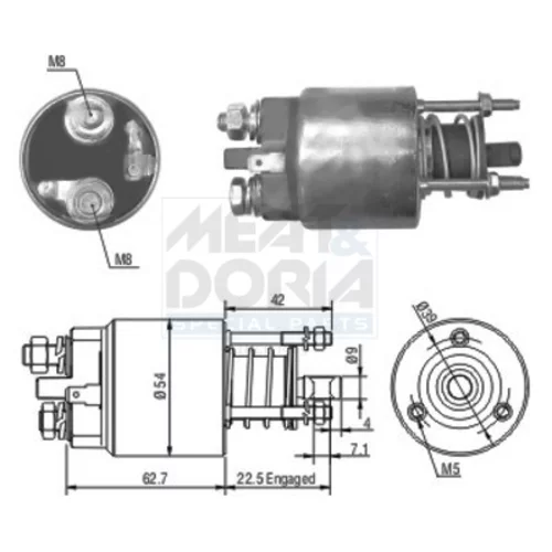 Elektromagnetický spínač pre štartér MEAT & DORIA 46081