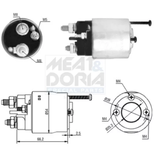 Elektromagnetický spínač pre štartér MEAT & DORIA 46147