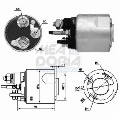 Elektromagnetický spínač pre štartér 46159 (MEAT & DORIA)