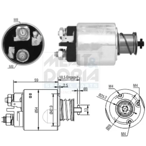 Elektromagnetický spínač pre štartér MEAT & DORIA 46168