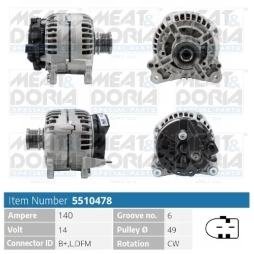 Alternátor MEAT & DORIA 5510478