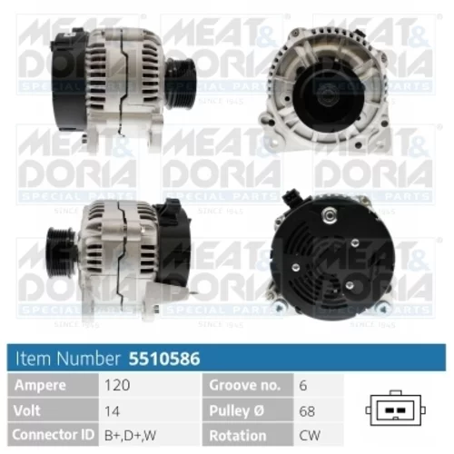 Alternátor MEAT & DORIA 5510586