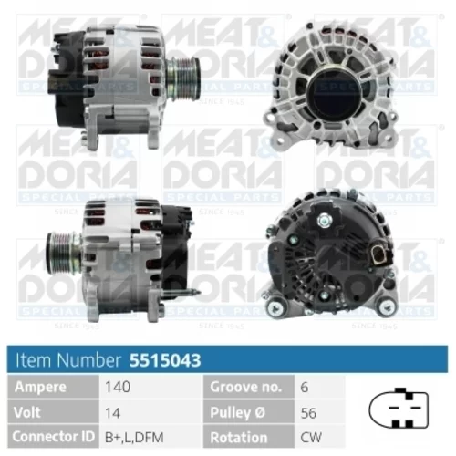 Alternátor 5515043 (MEAT & DORIA)