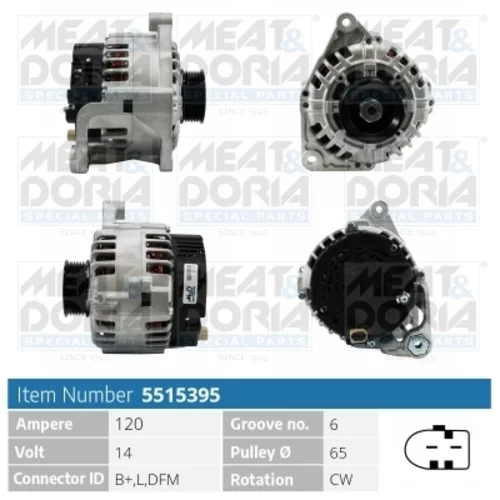 Alternátor 5515395 (MEAT & DORIA)