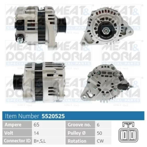 Alternátor MEAT & DORIA 5520525