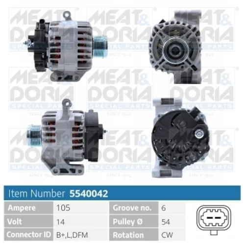 Alternátor MEAT & DORIA 5540042