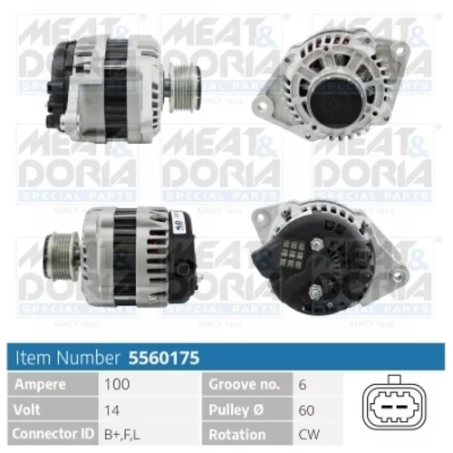 Alternátor MEAT & DORIA 5560175