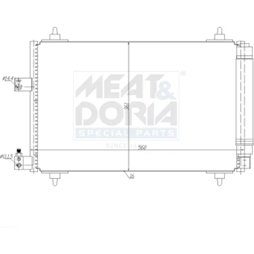 Kondenzátor klimatizácie MEAT & DORIA 991013