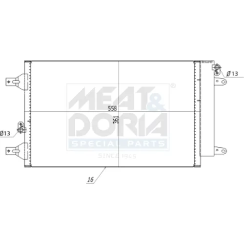 Kondenzátor klimatizácie MEAT & DORIA 991066