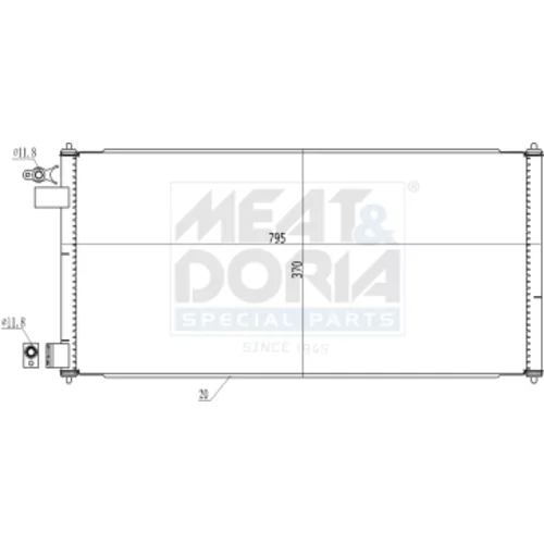 Kondenzátor klimatizácie MEAT & DORIA 991097