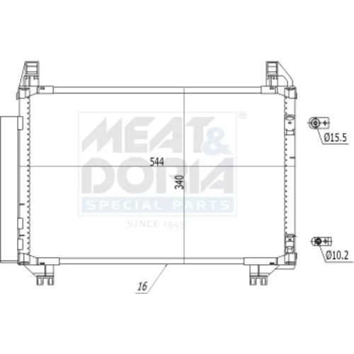 Kondenzátor klimatizácie MEAT & DORIA 991268
