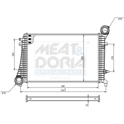 Chladič plniaceho vzduchu MEAT & DORIA 995287