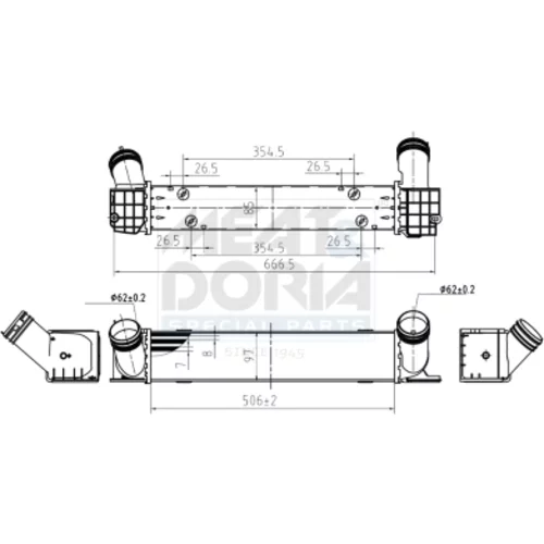 Chladič plniaceho vzduchu MEAT & DORIA 995358