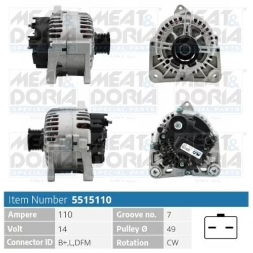 Alternátor MEAT & DORIA 5515110