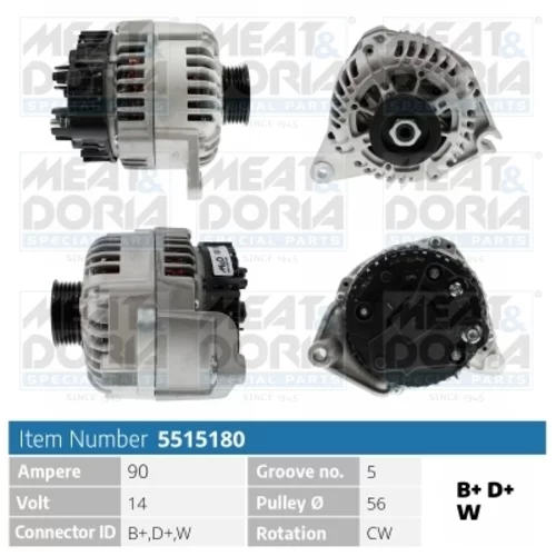 Alternátor MEAT & DORIA 5515180