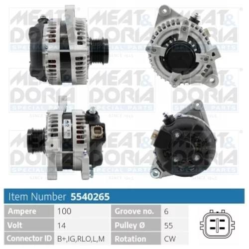 Alternátor MEAT & DORIA 5540265