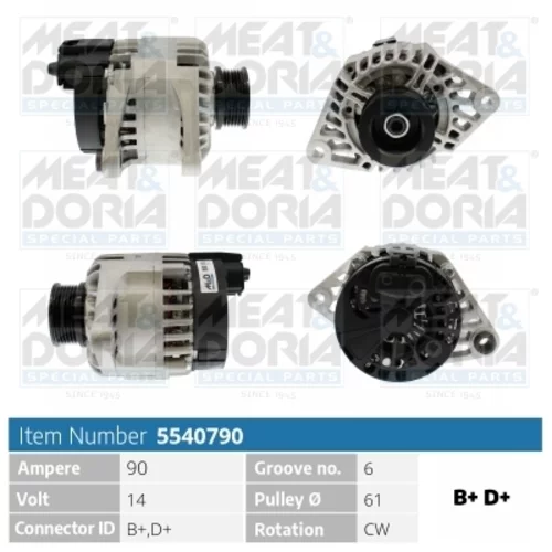Alternátor MEAT & DORIA 5540790