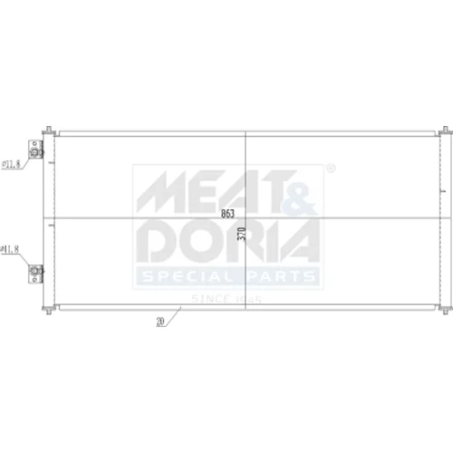 Kondenzátor klimatizácie MEAT & DORIA 991150