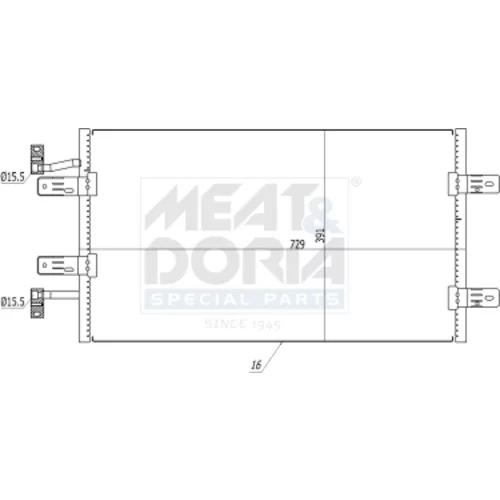 Kondenzátor klimatizácie MEAT & DORIA 991177