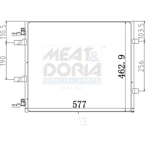 Kondenzátor klimatizácie MEAT & DORIA 991266