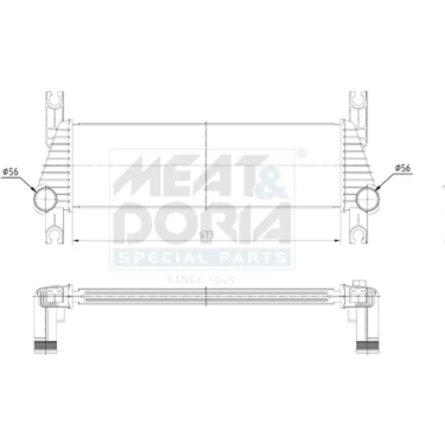 Chladič plniaceho vzduchu MEAT & DORIA 995052