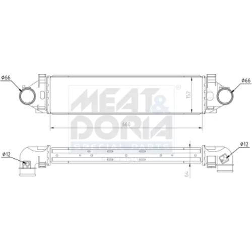 Chladič plniaceho vzduchu MEAT & DORIA 995511