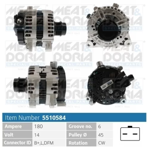 Alternátor MEAT & DORIA 5510584