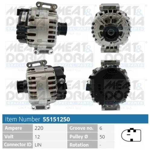 Alternátor MEAT & DORIA 55151250