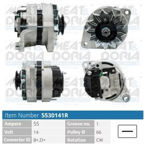 Alternátor MEAT & DORIA 5530141R