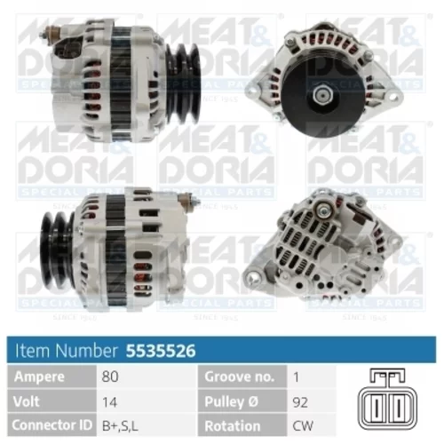 Alternátor MEAT & DORIA 5535526