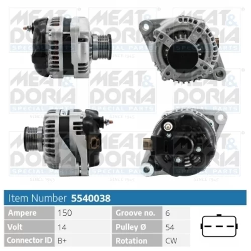Alternátor MEAT & DORIA 5540038
