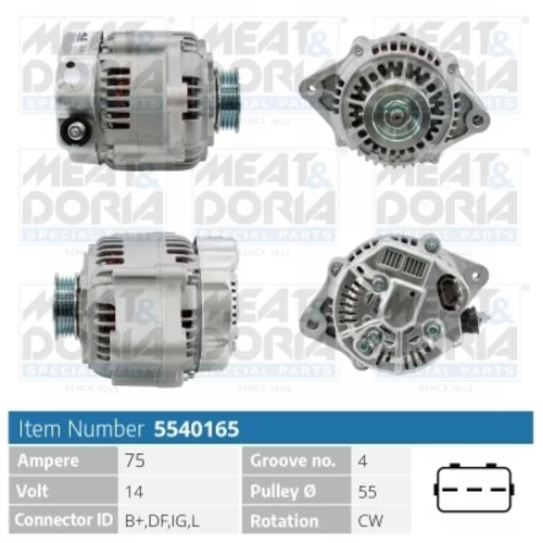 Alternátor MEAT & DORIA 5540165