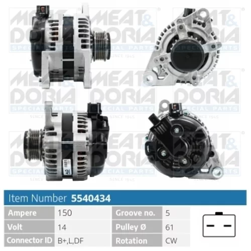 Alternátor MEAT & DORIA 5540434