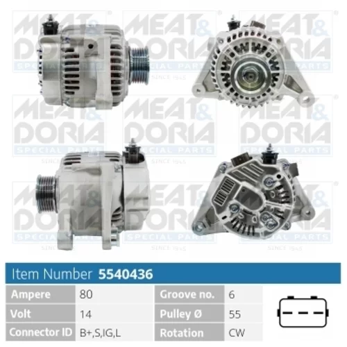 Alternátor MEAT & DORIA 5540436