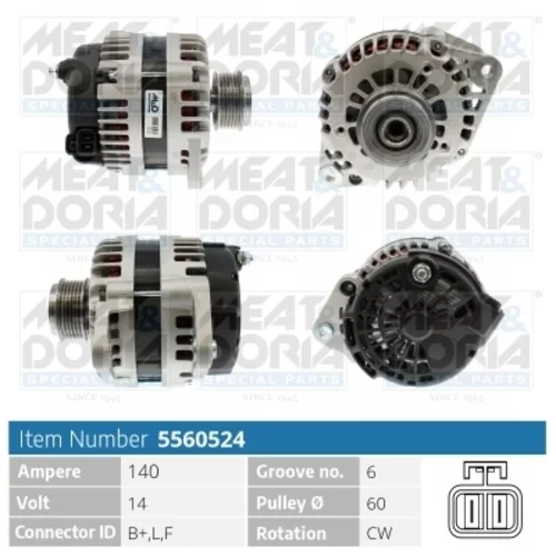 Alternátor MEAT & DORIA 5560524