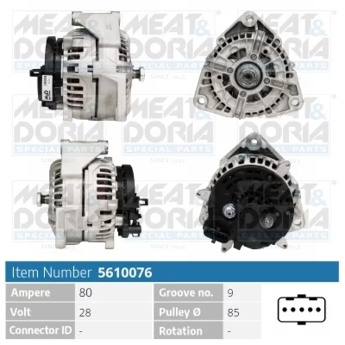 Alternátor MEAT & DORIA 5610076