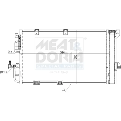 Kondenzátor klimatizácie MEAT & DORIA 991088